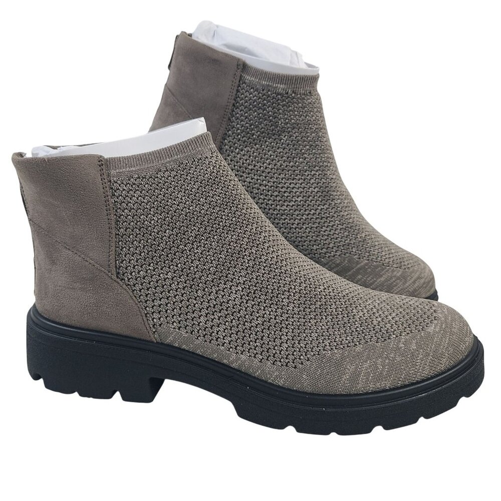 NEW Bzees for Lifestrride May Morel Women's Knit Ankle Boots US Sz 10 MTaupe